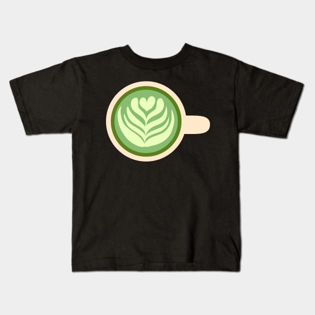 Matcha latte Kids T-Shirt by Chigurena